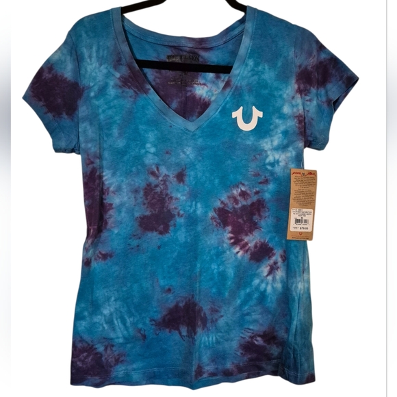 True Religion Tops - True Religion NWT  tie-dye V-neck t-shirt Medium